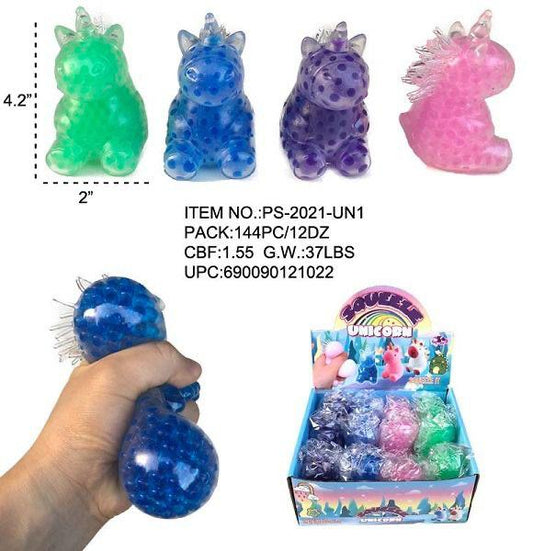 Unicorn Squish slime toys display of 12 pieces wholesale