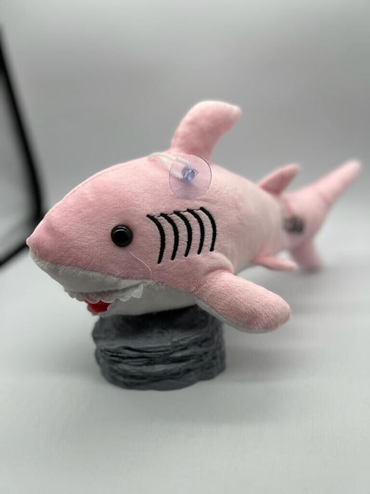 hot trendy summer little light pink shark plush toy
