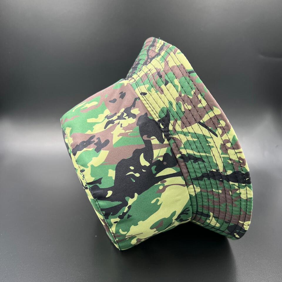 Bucket Hat Green: Camouflage Pattern Unisex Unique Sun Style Reversible Foldable