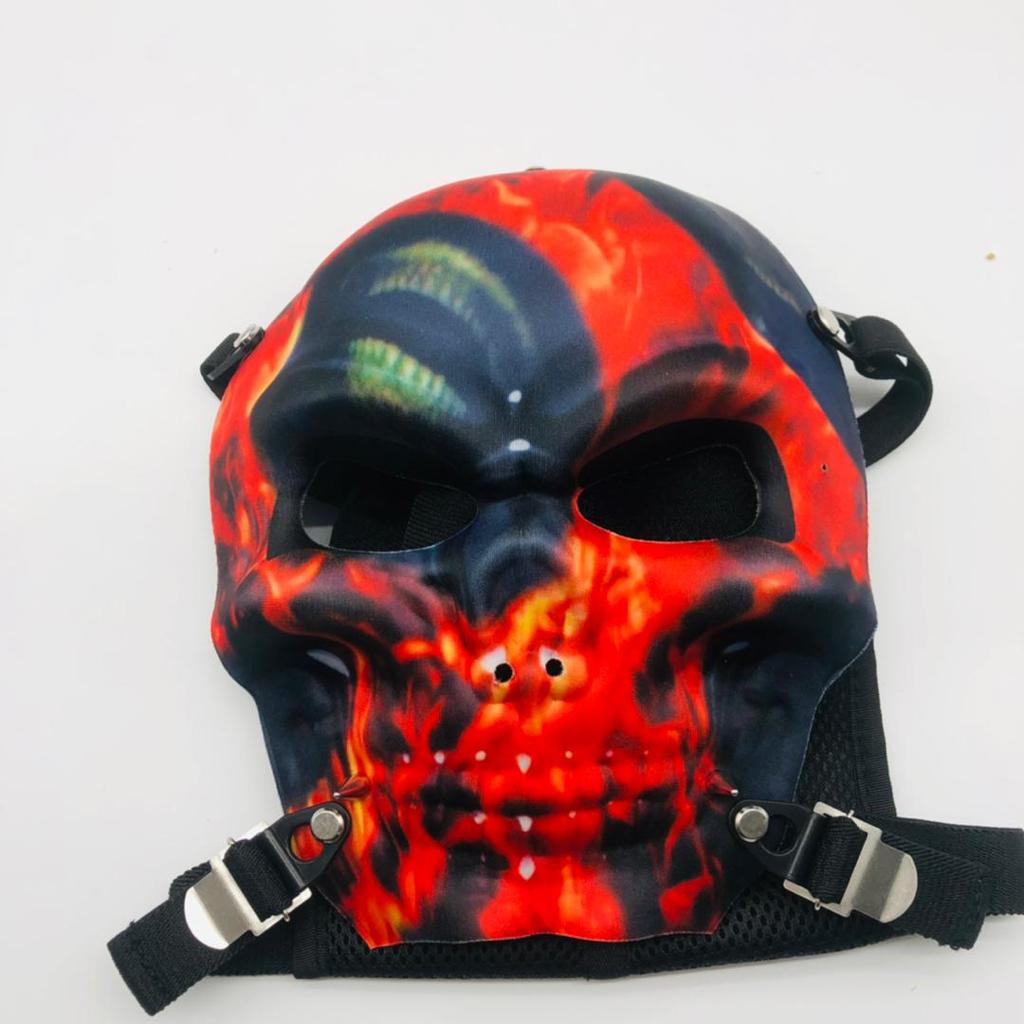 SKULL MASK BLACK/RED