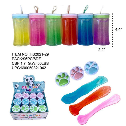 Panda Squish Slime toys display of 12 pieces