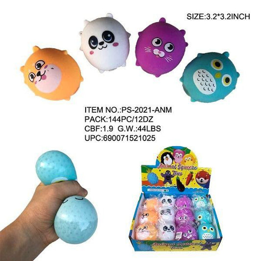 animals Squish slime toys display of 12 pieces