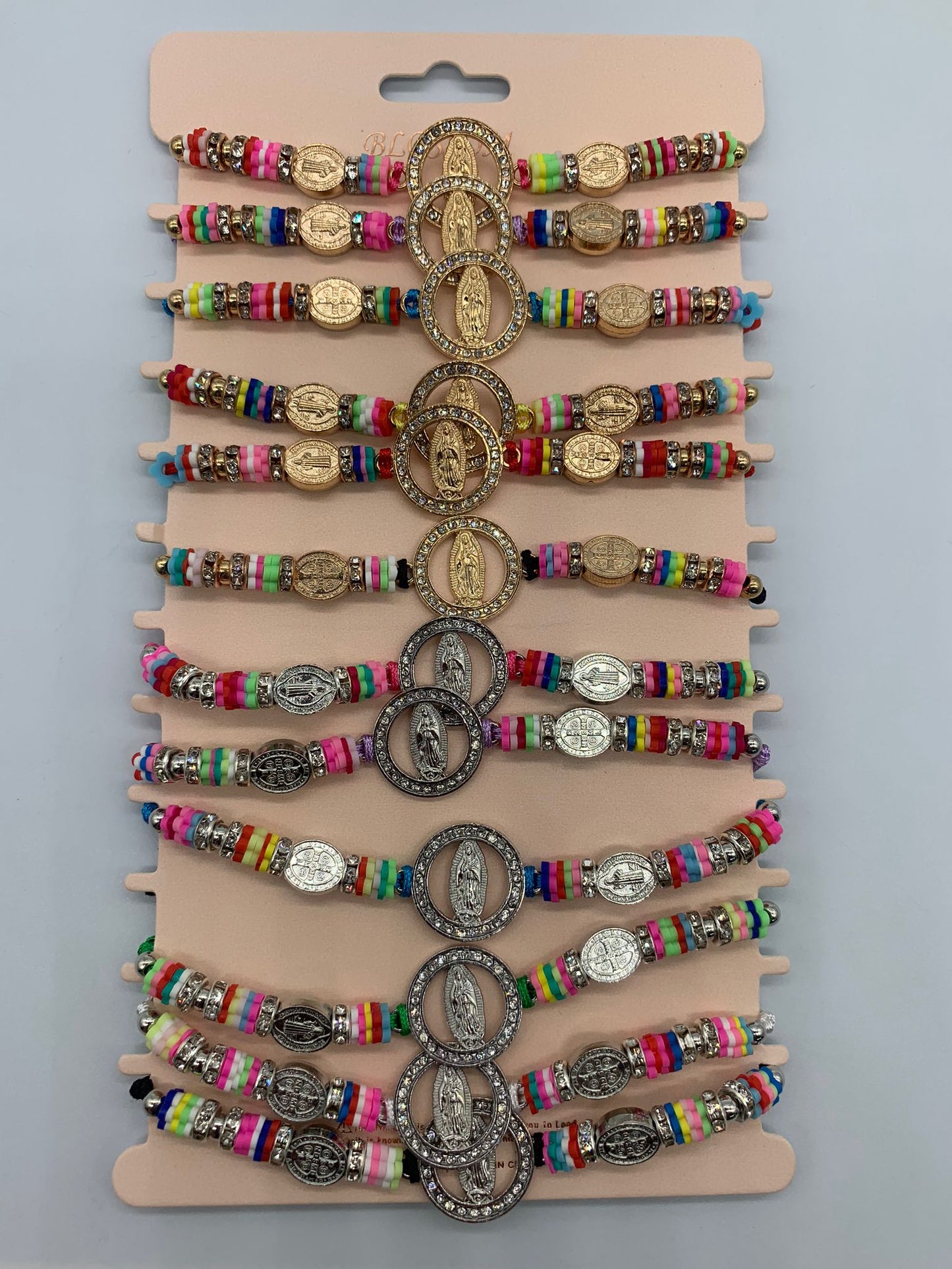 Rainbow Virgen de Guadalupe Bracelet, jewelry, gift, unique gifts, best friend gifts, gift for her, friendship bracelet