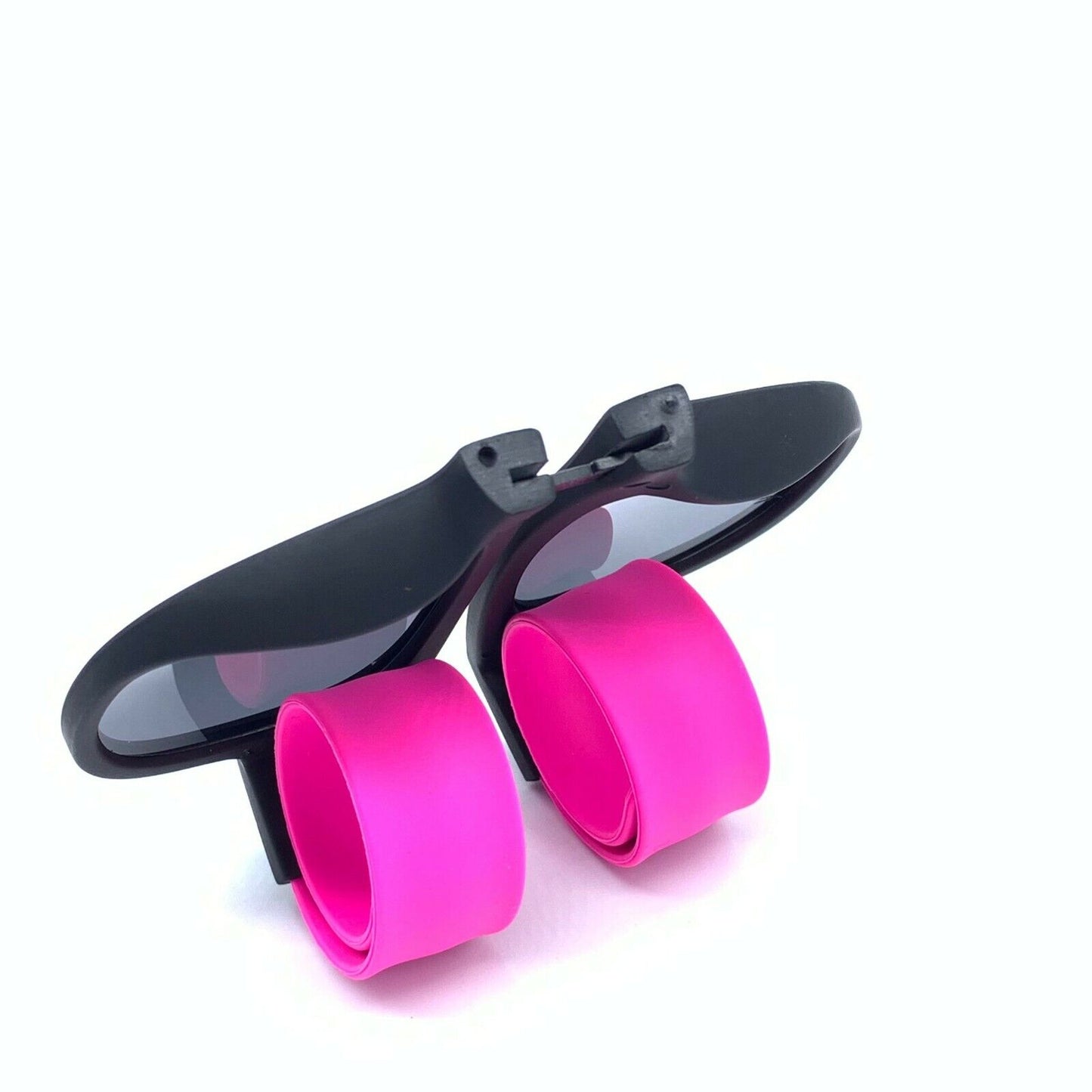 Pink Sunglasses & Wristband in One Foldable Clap & Go Foldable Stylish Shades