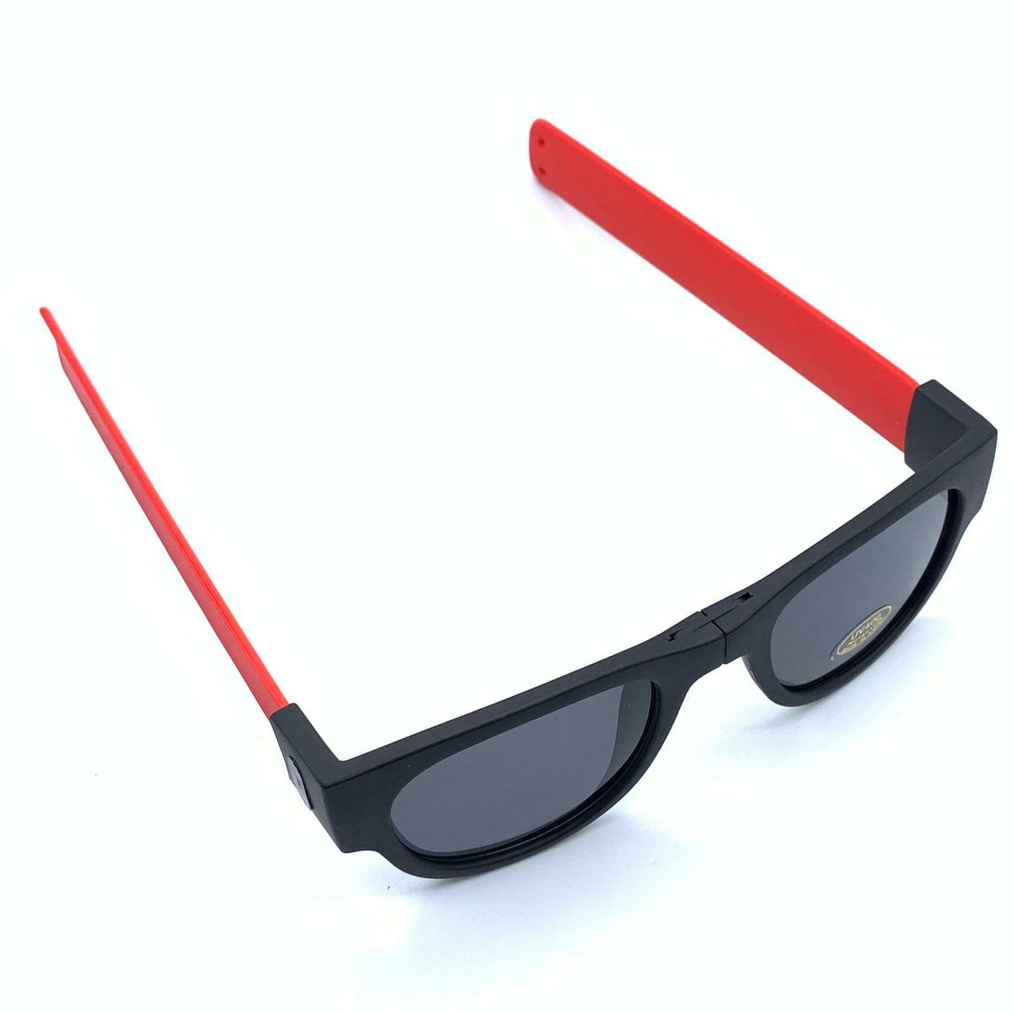Red Sunglasses & Wristband in One Foldable Clap & Go Foldable Stylish Shades