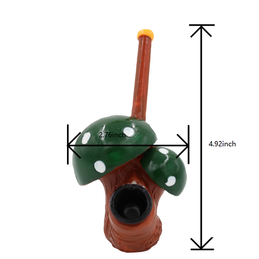 Wholesale  Resin Handmade fungus color green Water Pipe Home Decoration Table Sculpture