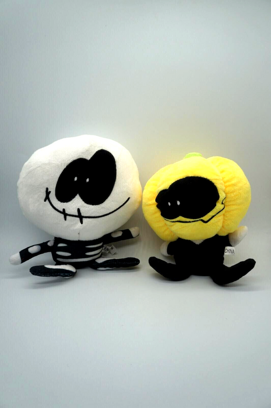 Pumpking and Skeleton Fun Game Couple Trendy Unisex Plush Toy