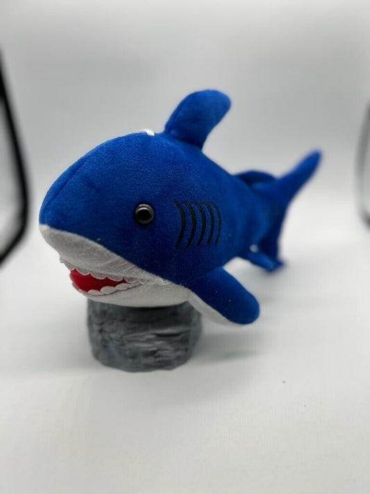 hot trendy summer little blue shark plush toy