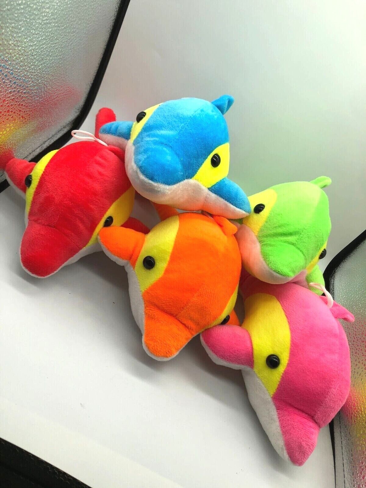 Baby Neon Dolphin Trendy Ocean Plush Babies Toy Unisex Kids Adults