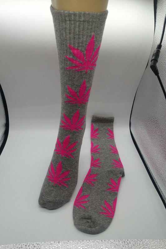 Grey Socks unisex multicolor pink leaf wholesale