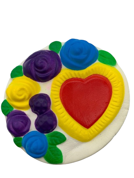 squishy Heart Cake with Roses home decoration toy slow rising stress relief