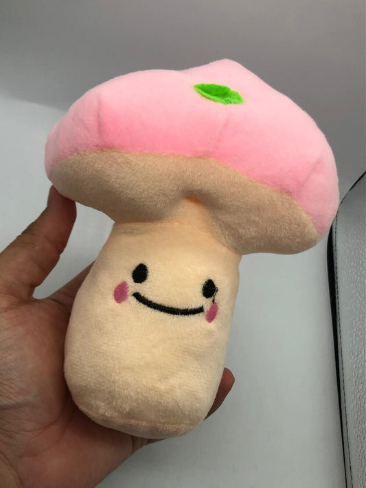 Super mushroom cartoon trendy plush toy videogame pink kawaii cute