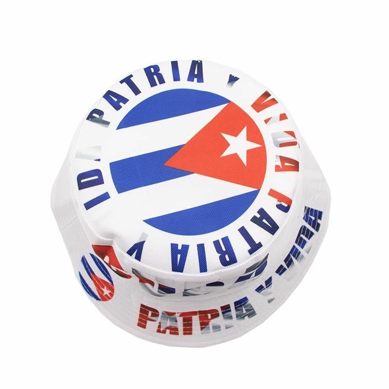 Cuba support bucket hat White Blue red Cuba libre perfect gift