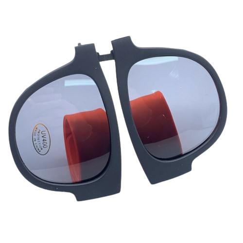 orange Sunglasses & Wristband in One Foldable Clap & Go Foldable Stylish Shades