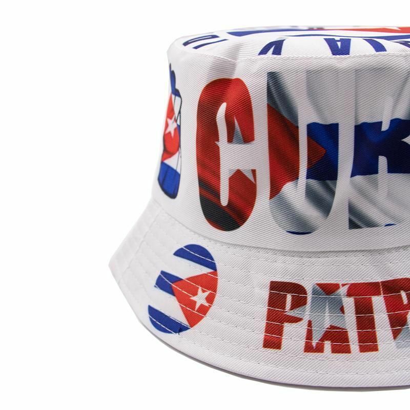 Cuba support bucket hat White Blue red Cuba libre perfect gift