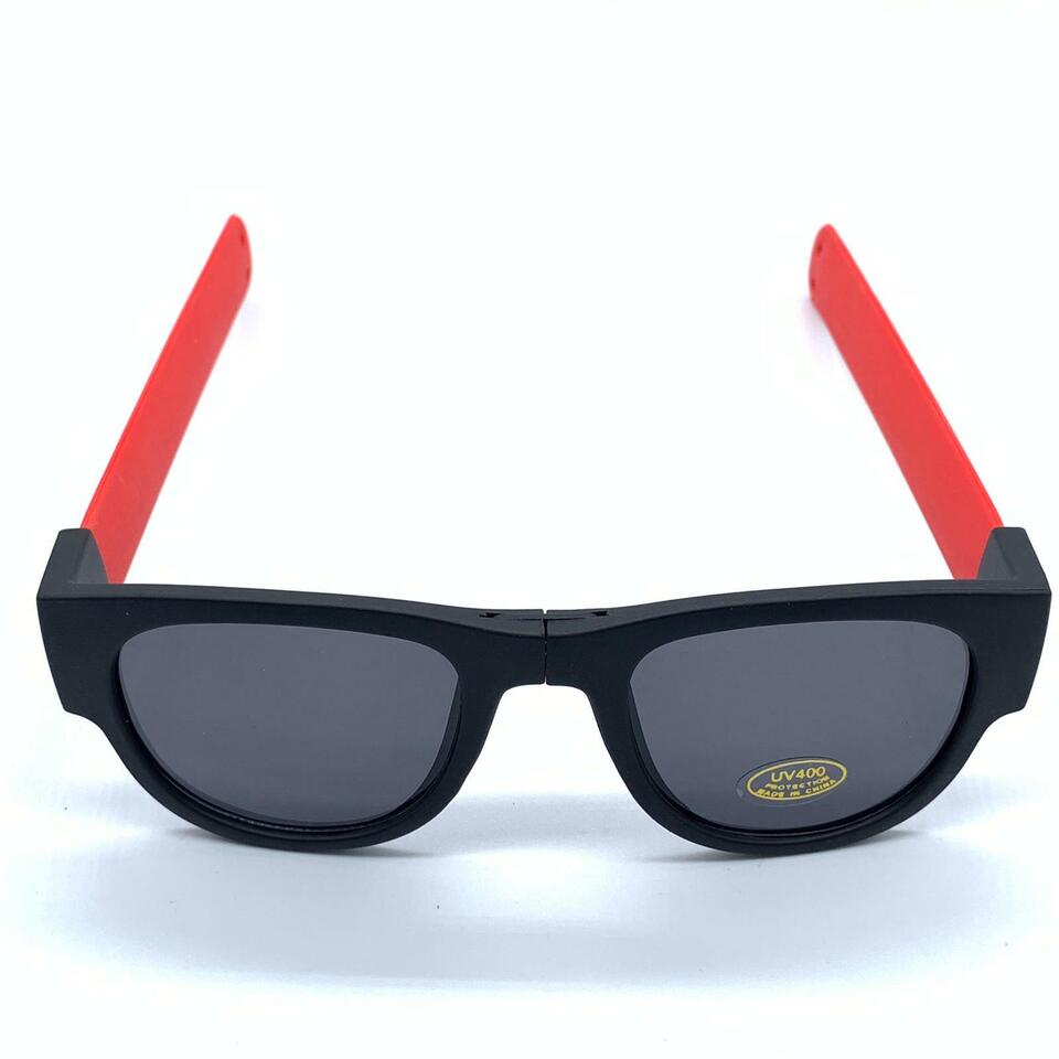 Red Sunglasses & Wristband in One Foldable Clap & Go Foldable Stylish Shades