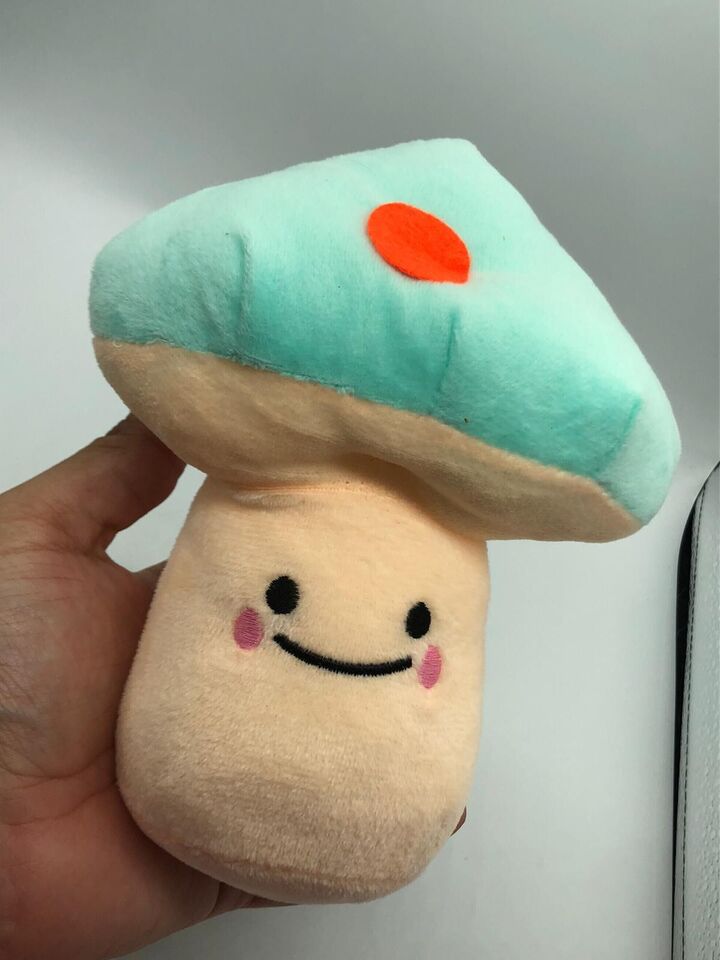 Super mushroom cartoon trendy plush toy videogame multicolor kawaii cute