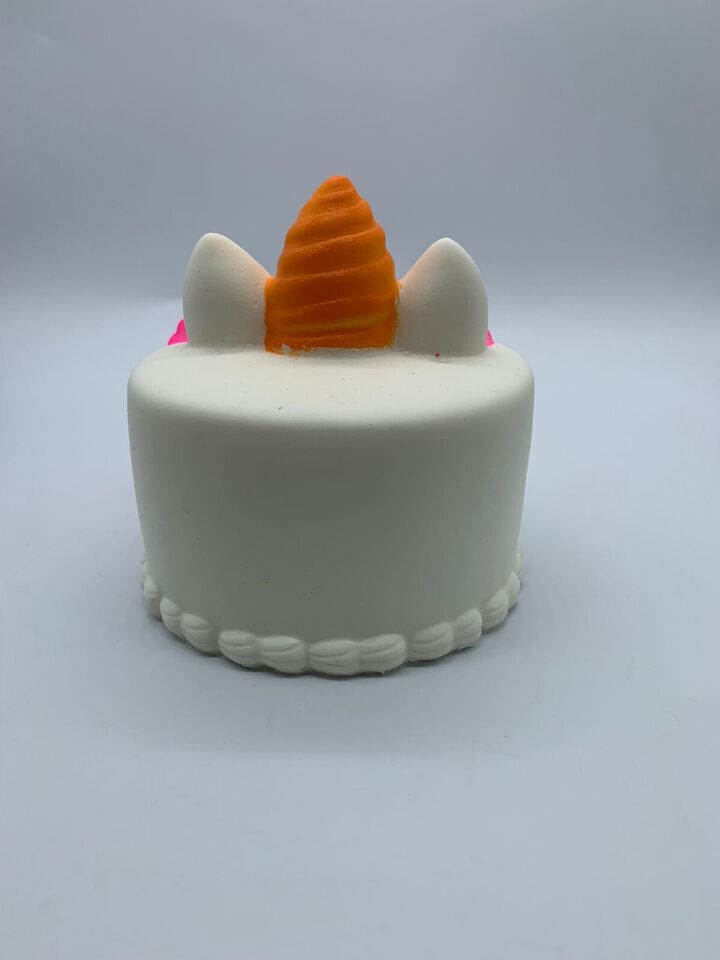 squishy Unicorn cake with pink hair home decoration toy slow rising stress