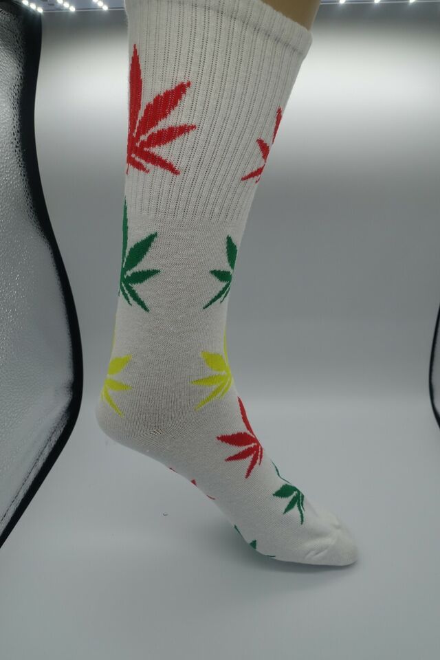 Socks unisex multicolor rasta yellow green red