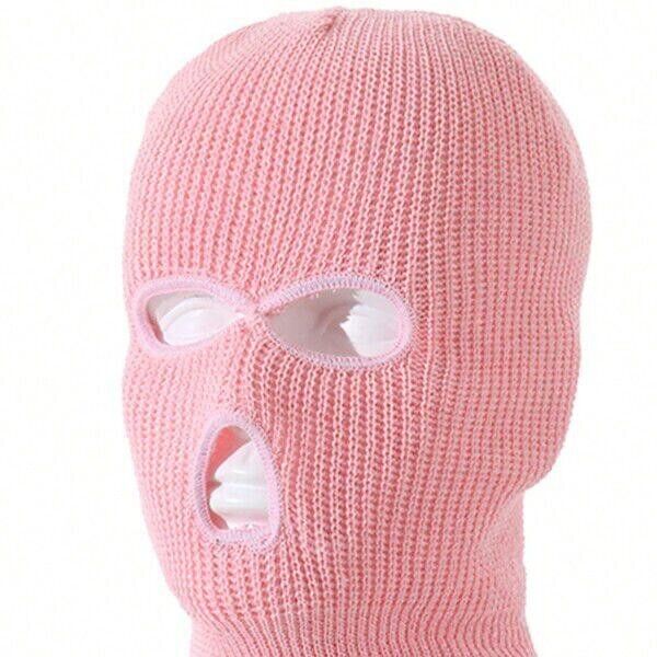 Popstar trendy pink ski mask pop unisex kids cosplay Knitted