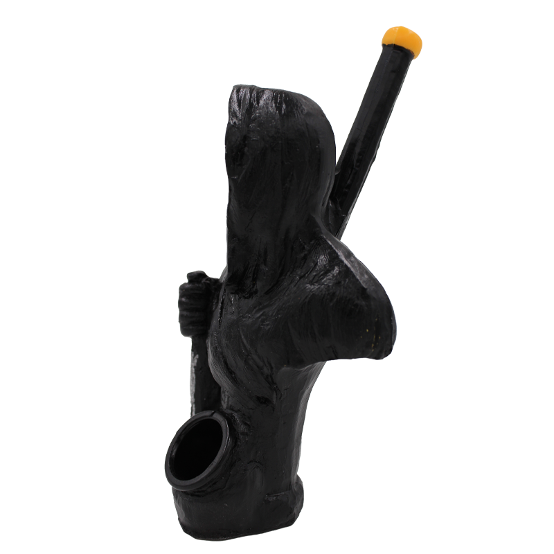 Resin scary mask smoking pipe sculpture
