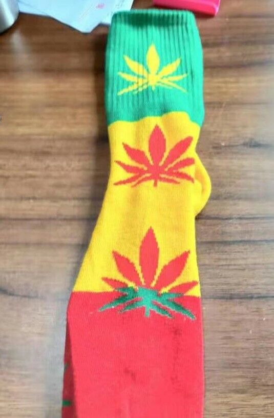 Rasta weed leaf socks Unisex trending perfect gift Rasta culture cotton