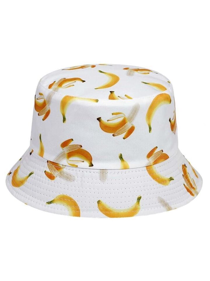 Chic Funky Fresh Banana Bucket Hat Tropical Banana fishing Hat streetwear