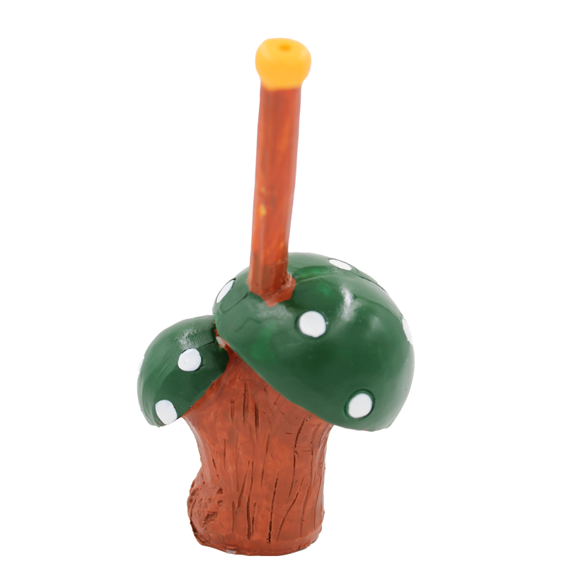 Resin Handmade fungus color green Water Pipe Home Decoration Table Sculpture