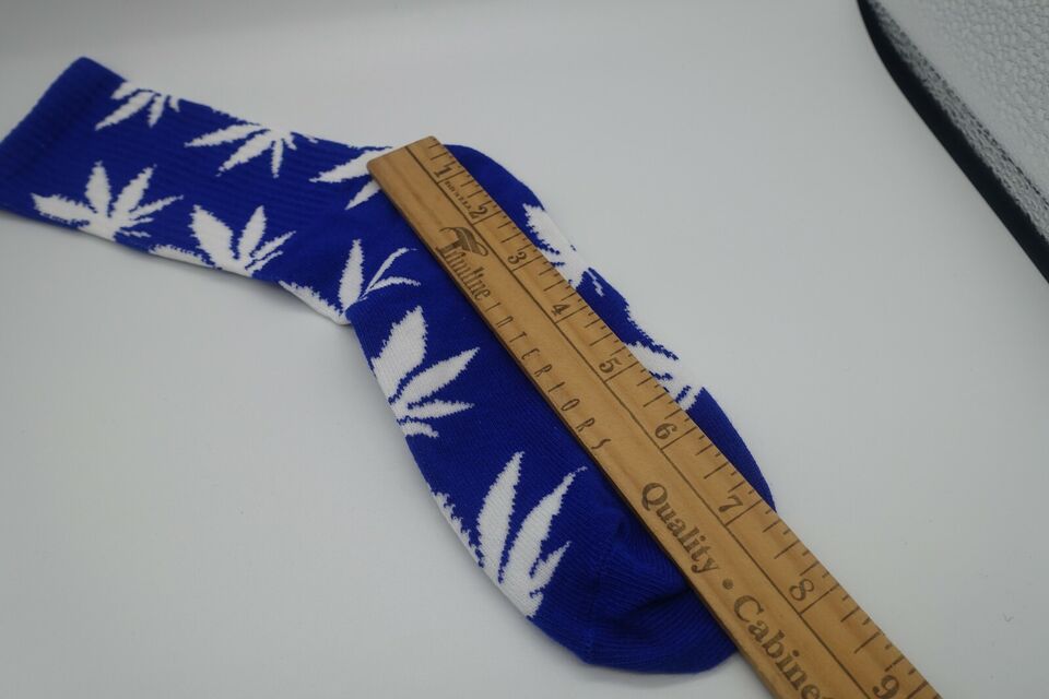 Blue Socks unisex multicolor white leaf