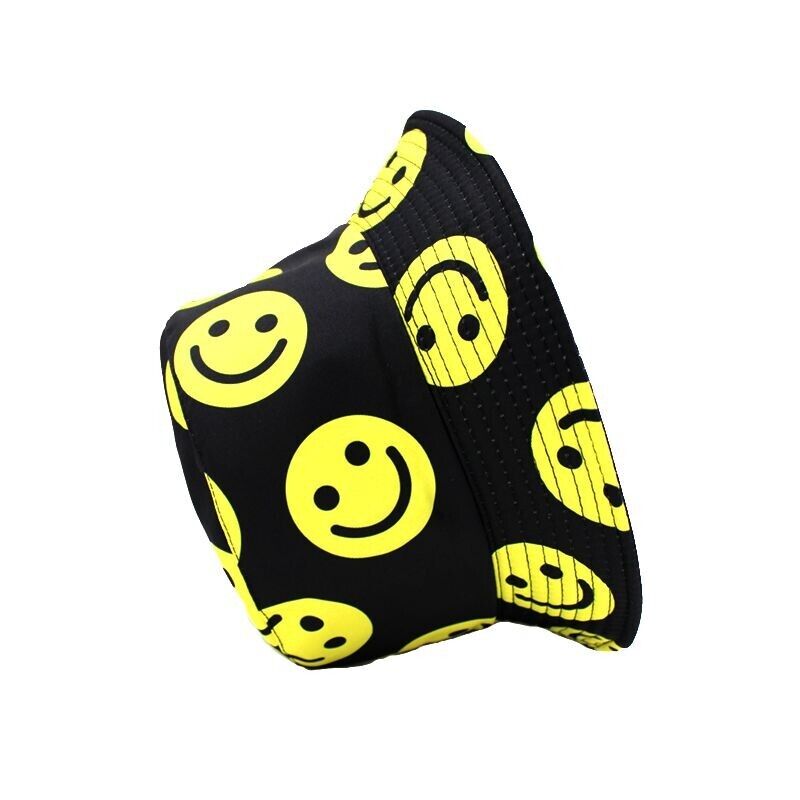 Smiley Face Bucket Hat Happy Vibes for Summer Fun