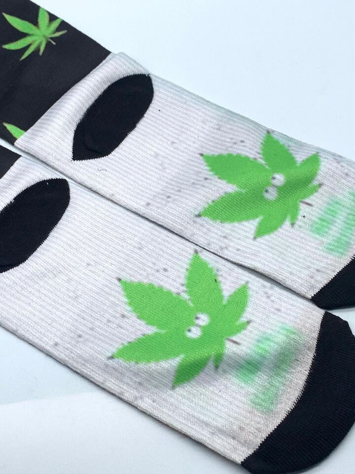 Leaf Unisex Printed Long Socks Rasta 3D 2022 Pattern High 420 Gift Cool Design