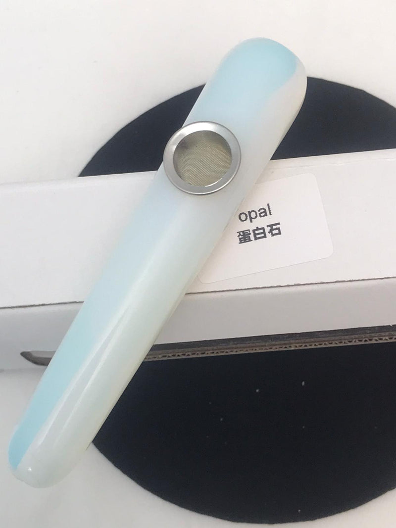 Real Natural healing stone pipe OPAL