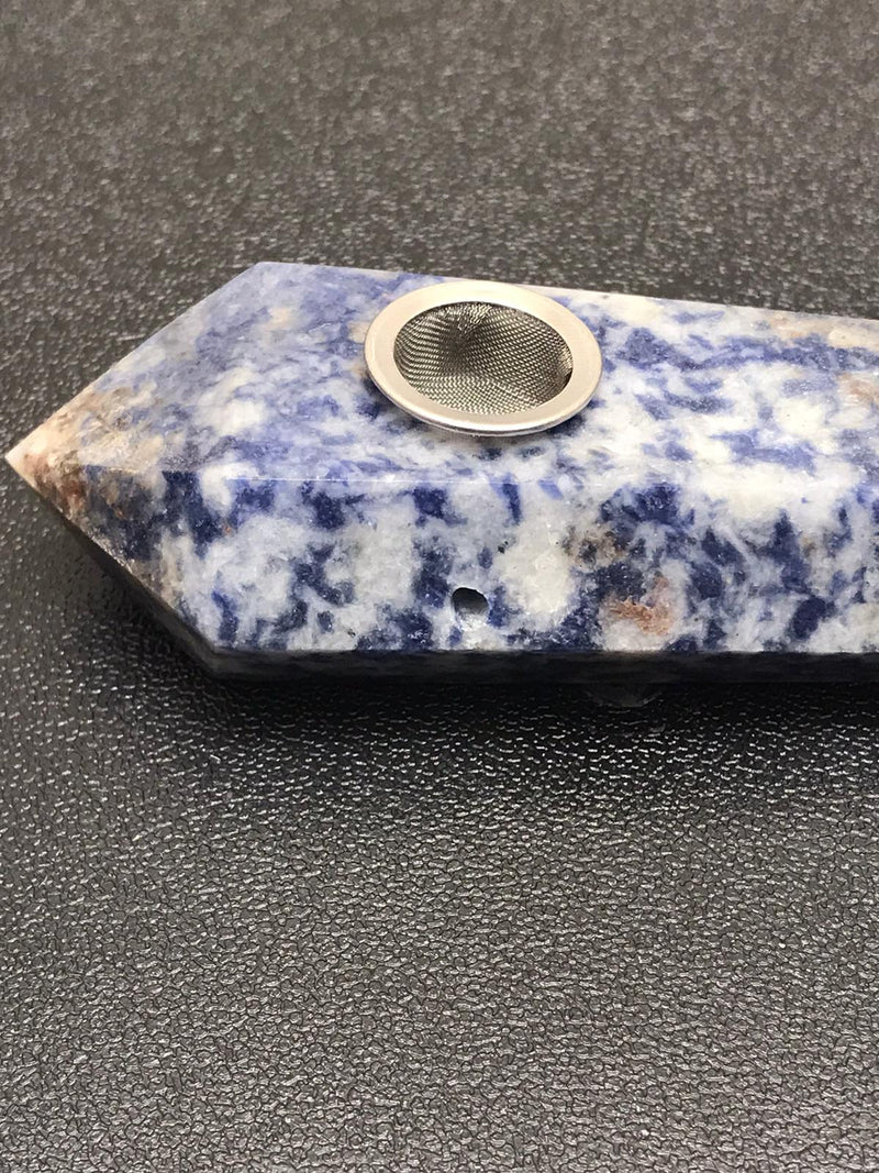 Real Natural healing stone pipe HOWLITE