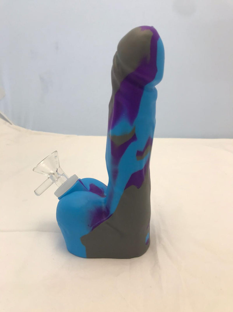 Silicon men intimate part bong BLUE/GREY