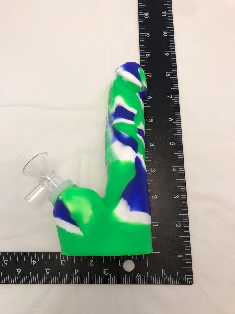 Silicon men intimate part bong GREEN/BLUE