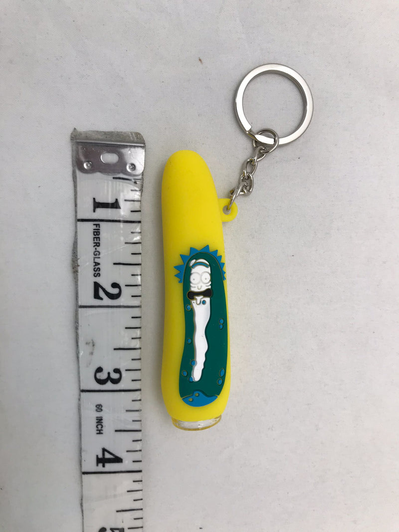 Silicon keychain pipe PICKLE RICK