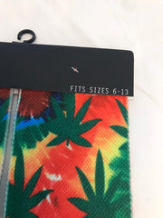 PSYCHEDELIC RASTA LEAVES printed socks