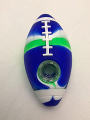 Silicon football ball pipe BLUE/GREEN