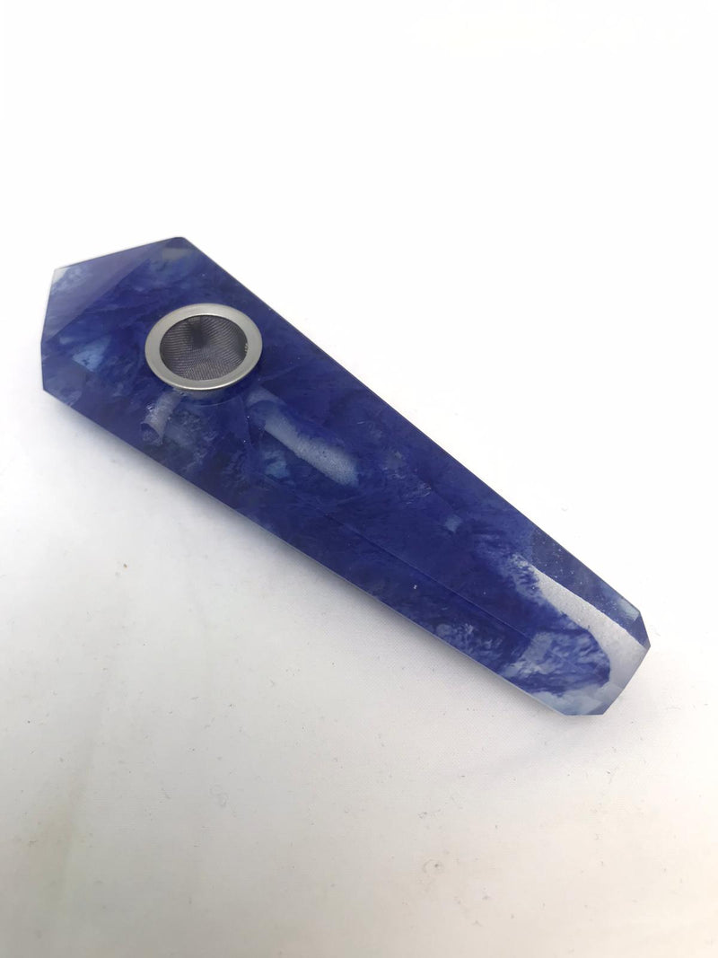 Real Natural healing stone pipe BLUE SMELTING