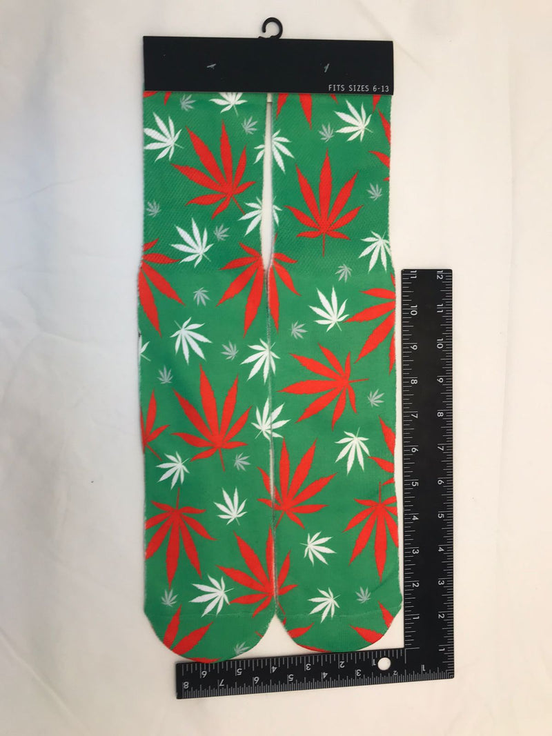CHRISTMAS WEED printed socks