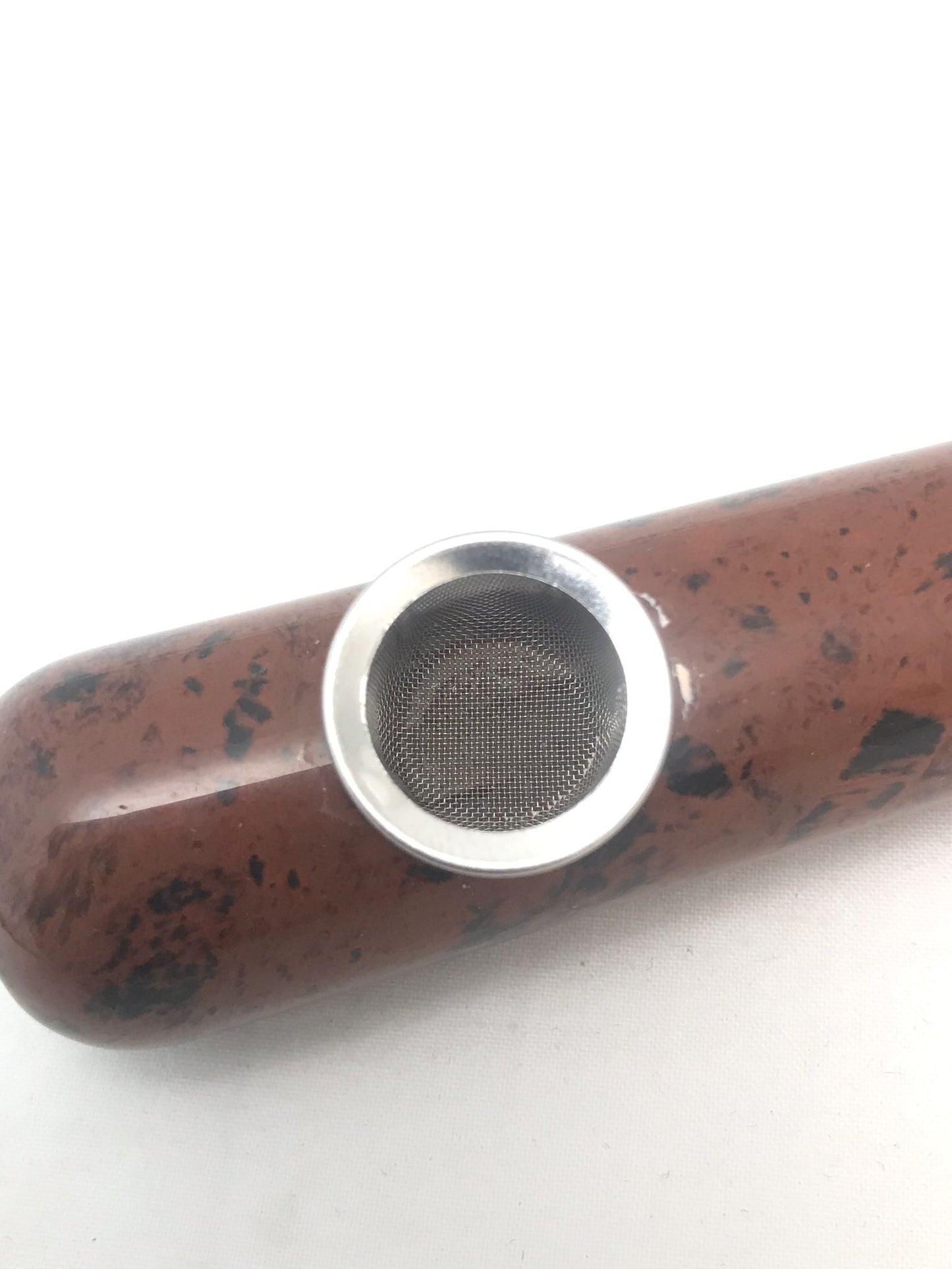 Real Natural healing stone pipe RED OBSIDIAN
