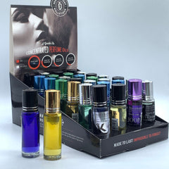 Concentrated perfume oils display for men x28 bottles 12ml