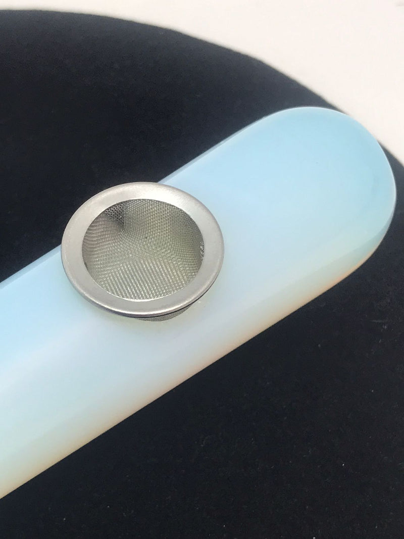 Real Natural healing stone pipe OPAL