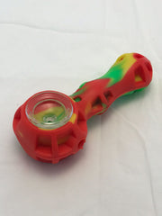 Silicon classic pipe GREEN/RED