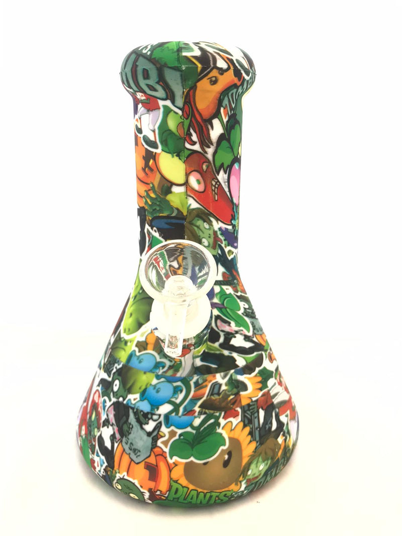 Silicon classic lab bong printed 10" Size PVSZ