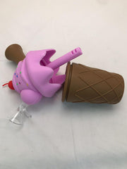 ICE CREAM PORTABLE SILICON BONG PINK