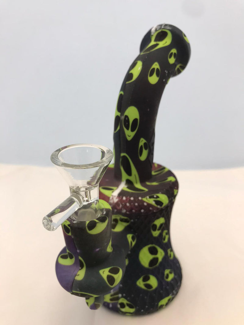 Silicon small curve bong printed POKEMN