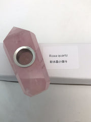 Real Natural stone MINI pipe ROSE QUARTZ
