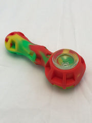 Silicon classic pipe GREEN/RED
