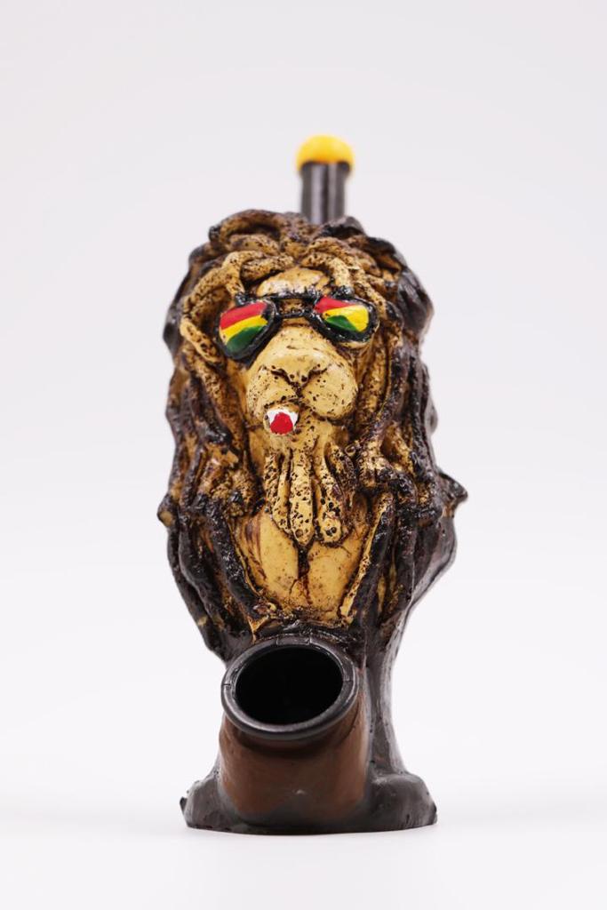 Resin Rasta lion pipe